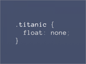 CSS pun titanic